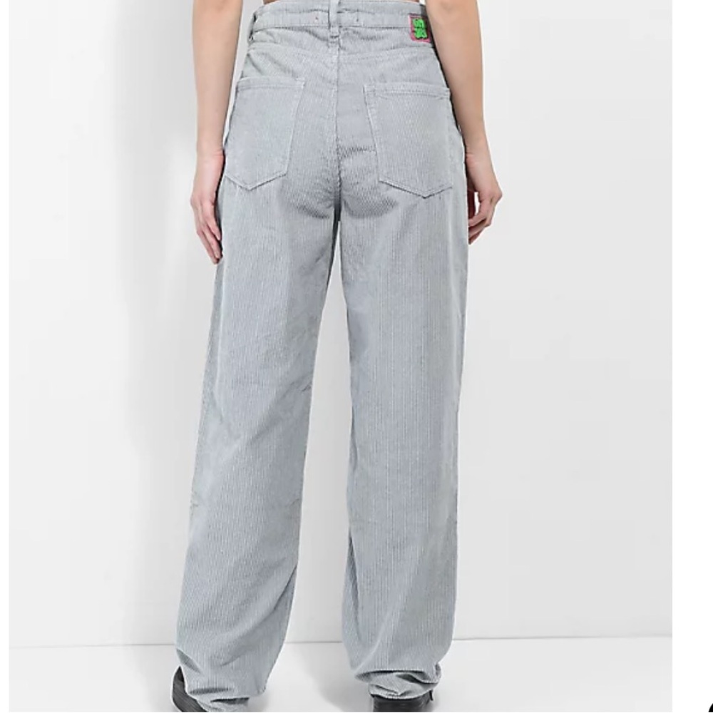 Empyre Tori 90s Light Grey Corduroy Skate Pants Size 7 - Picture 2 of 8